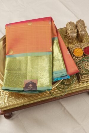 kanaka taragini kanji pattu ( rust orange,wine colour)