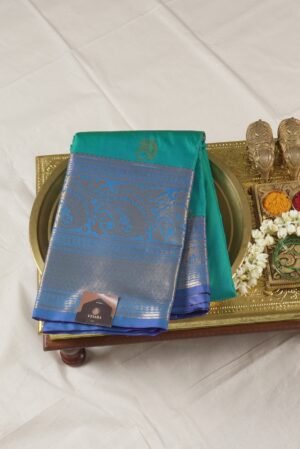 indrani premium kanji pattu - tarquoise blue
