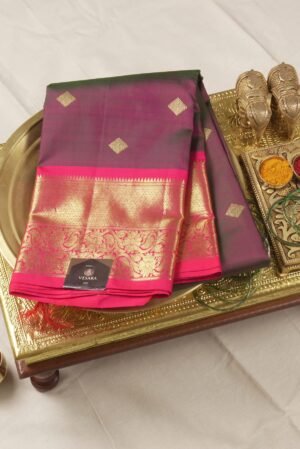Kanaka Taragini  Kanji Pattu- Wine Colour