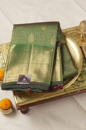 Suvarnarekha Kanji Pattu-Army Green