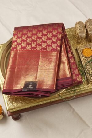 Suvarnarekha Kanji Pattu-Brick Red