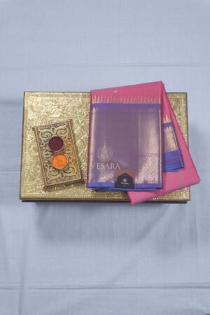 Temple Boarder Gadwal -  Candy Pink and Violet