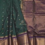 Temple Boarder Gadwal-Deep Bottle Green and Purple - Thumbnail Image 2