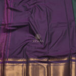 Temple Boarder Gadwal-Deep Bottle Green and Purple - Thumbnail Image 4