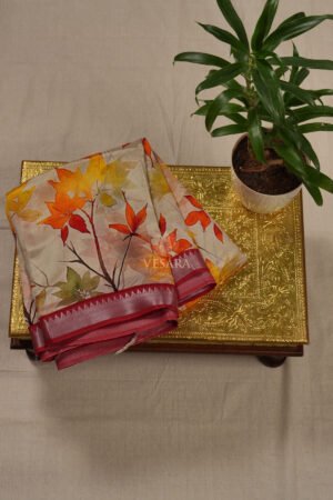 DigiKala Kalamkari – Cream Beige & Maroon