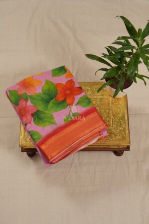 DigiKala Kalamkari - Rose Pink & Bright Coral Red