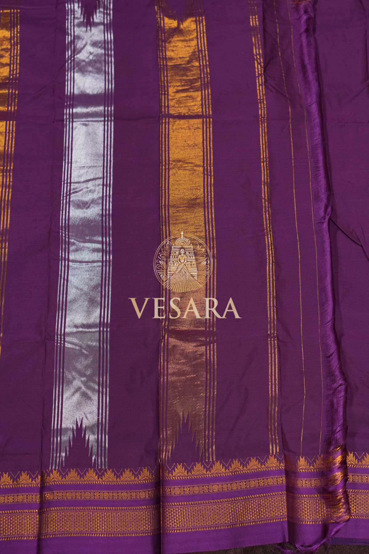 Ilkal Buttas Slate Gray with Purple - Image 2