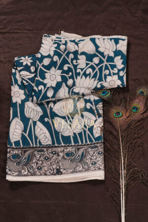 Cotton Kalamkari – Lotus Vine Print