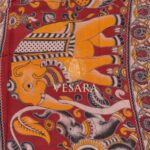 Cotton Kalamkari – Lotus Vine with Cow - Thumbnail Image 2