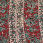 Cotton Kalamkari – Sunflower Vine Print - Thumbnail Image 2