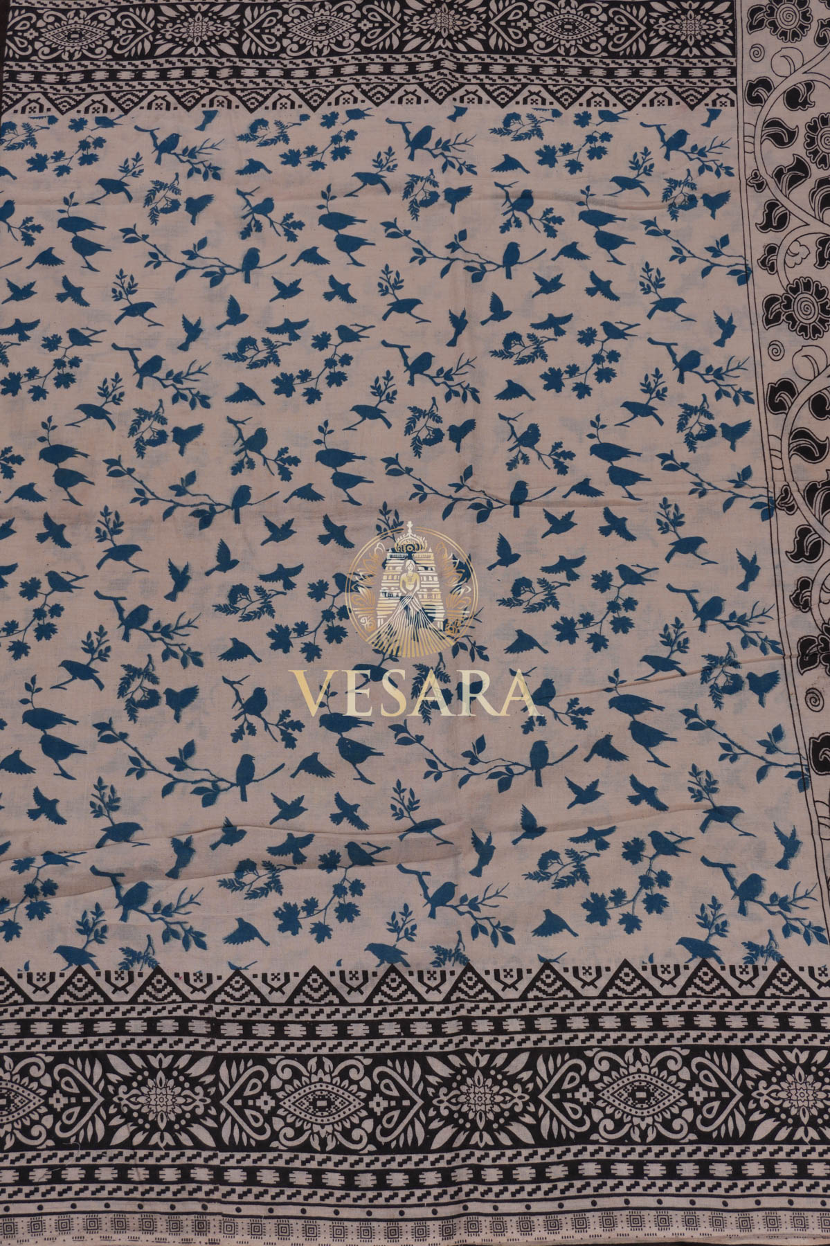 Cotton Kalamkari – Small Sparrows - Image 4