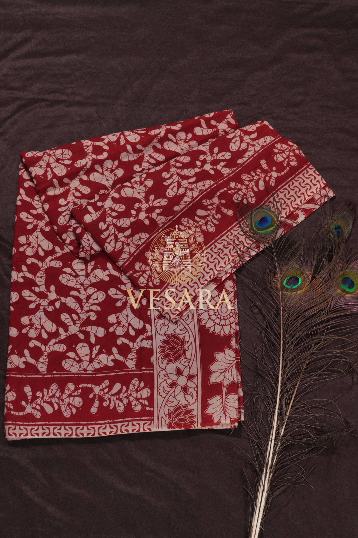 Cotton Kalamkari – Vine Batik Style - Image 1