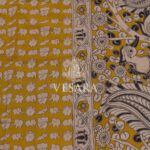 Cotton Kalamkari – Yellow Elephant - Thumbnail Image 3