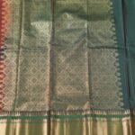Temple Boarder Gadwal – Rust Orange with Emerald Green - Thumbnail Image 2