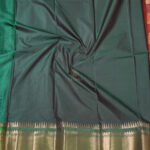 Temple Boarder Gadwal – Rust Orange with Emerald Green - Thumbnail Image 5