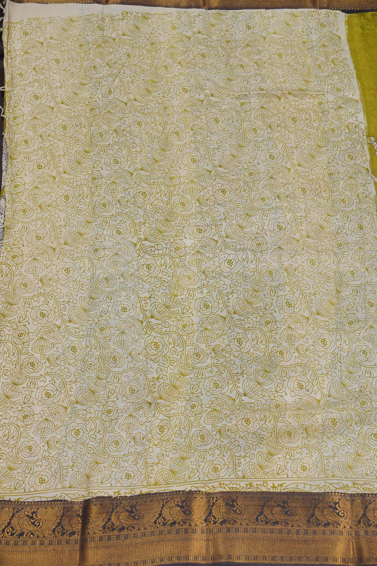 DigiKala Kalamkari - Olive Green - Image 5