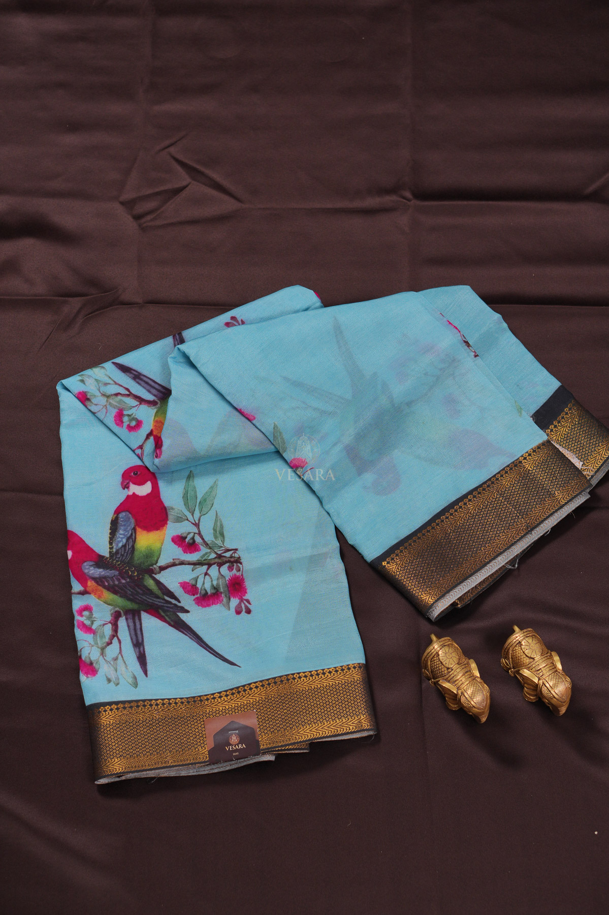 DigiKala Kalamkari – Black Parrot - Image 1