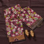 Viscose Kalamkari – Floral Red - Thumbnail Image 1
