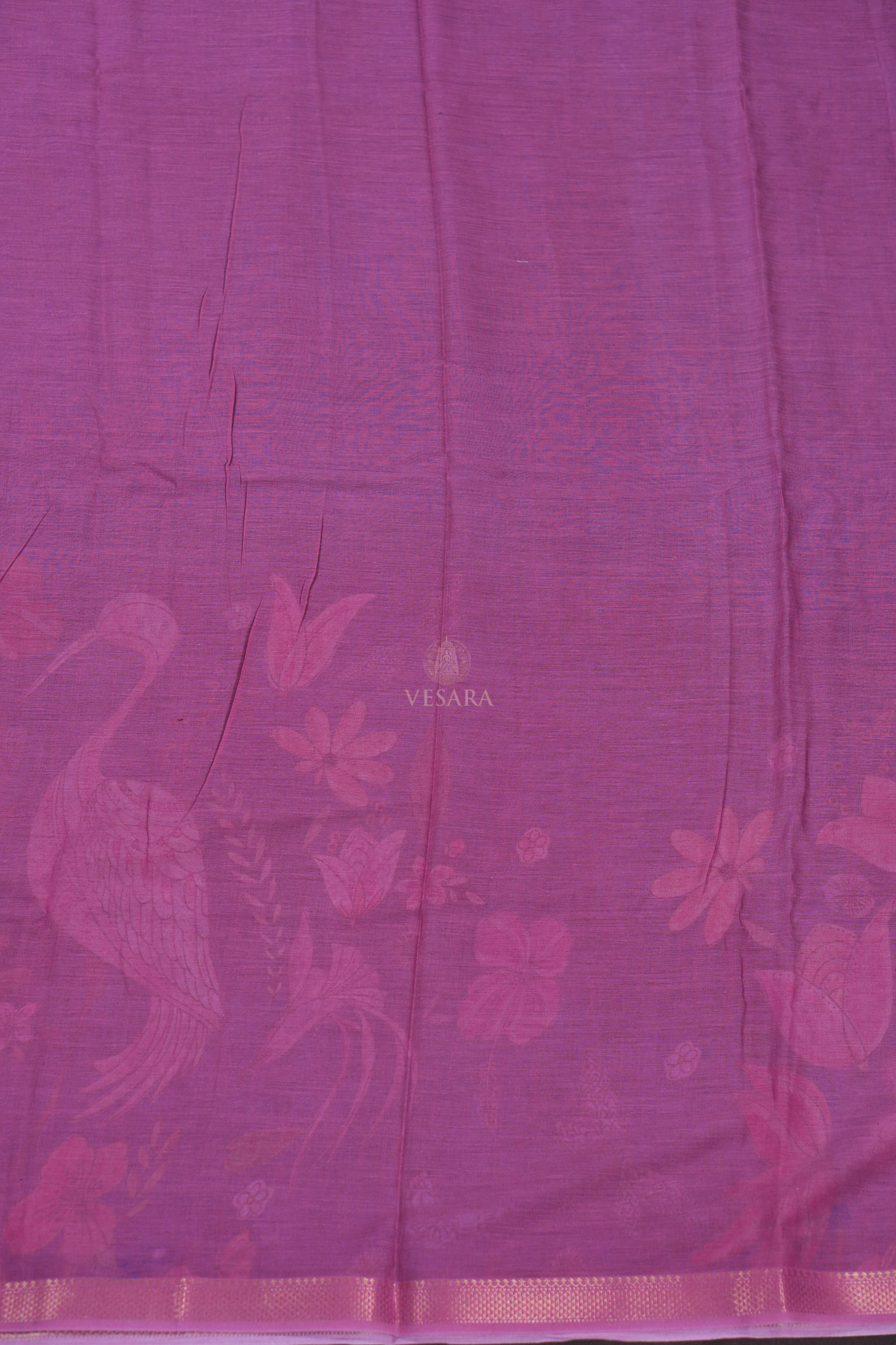 Cotton Kalamkari – Floral and Bird Artwork - Image 5