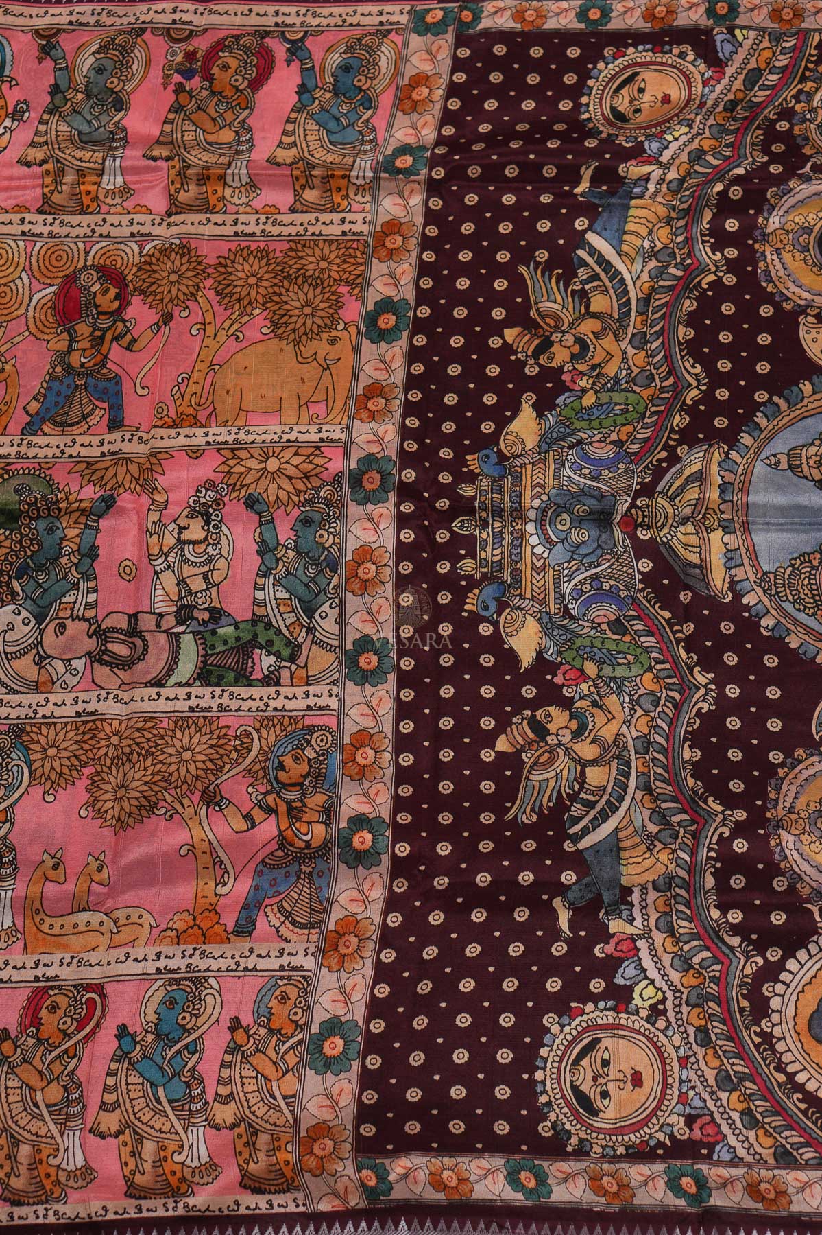 DigiKala Kalamkari – Pink Peach - Image 3