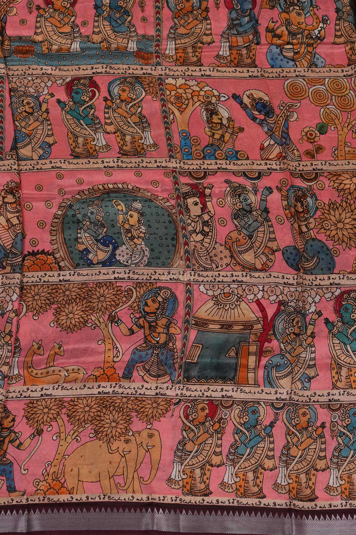 DigiKala Kalamkari – Pink Peach - Image 4