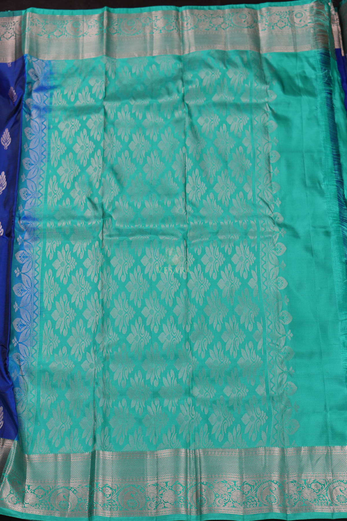 Kanjivaram Soft Silk - Royal Blue - Image 2