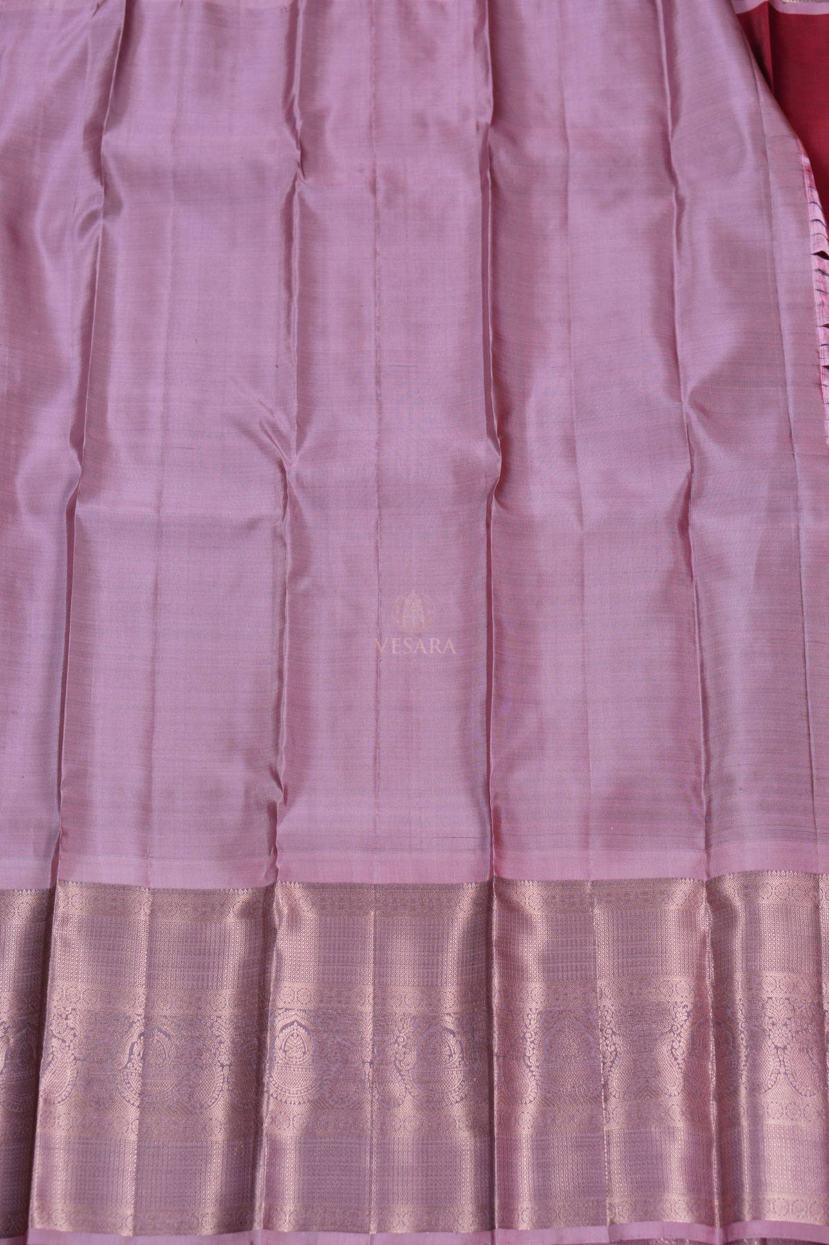 Kanjivaram Vaibhava Pattu – Ruby Red - Image 5