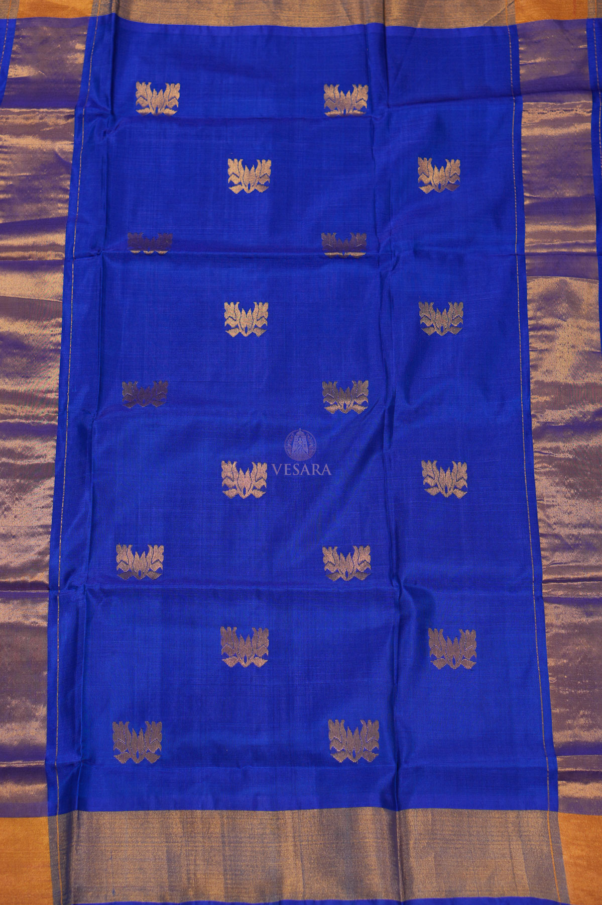 Mangalagiri Silk cotton – Royal Blue - Image 2