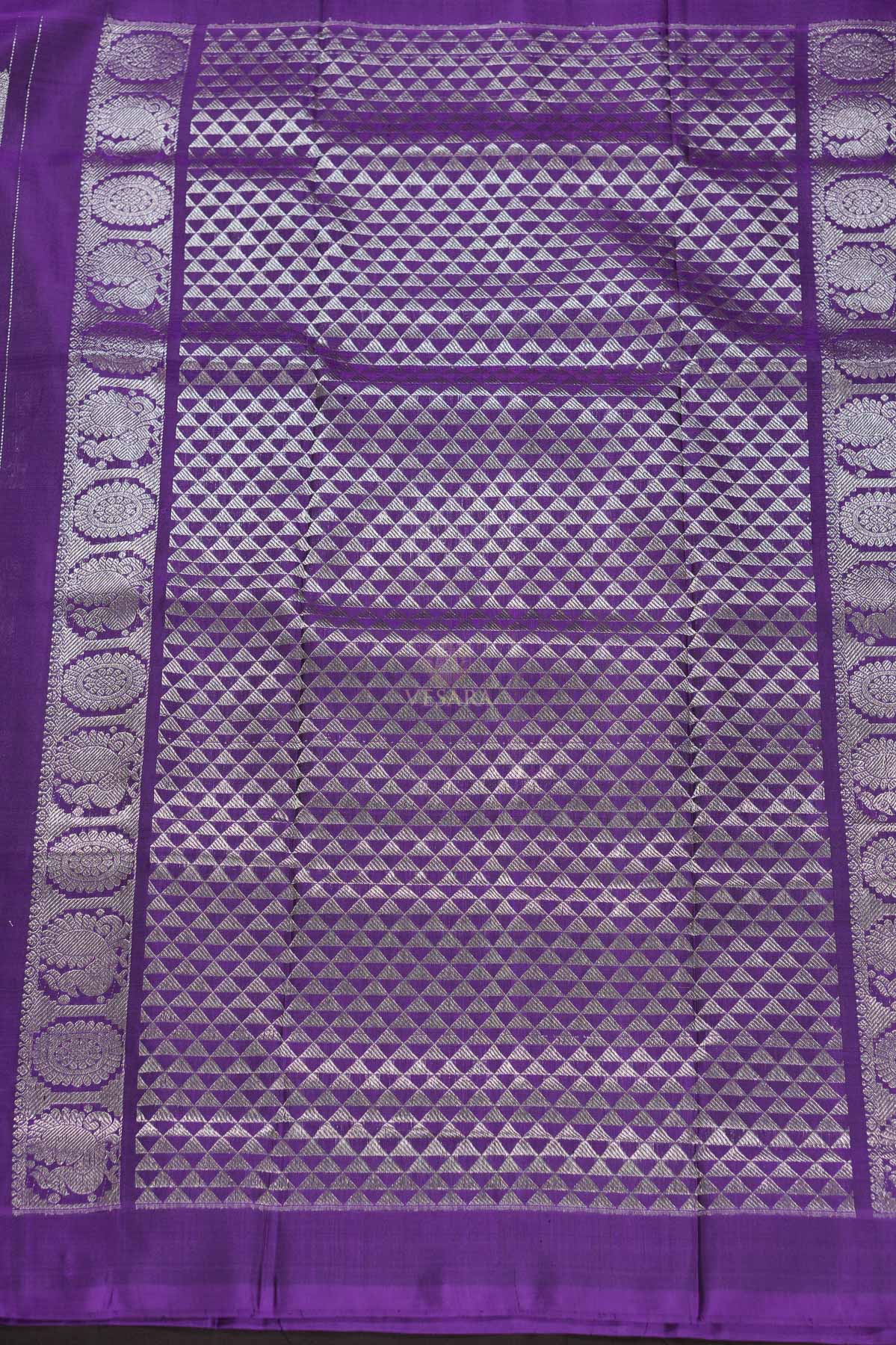 Shweta Silver boarder less – Royal Purple - Image 2